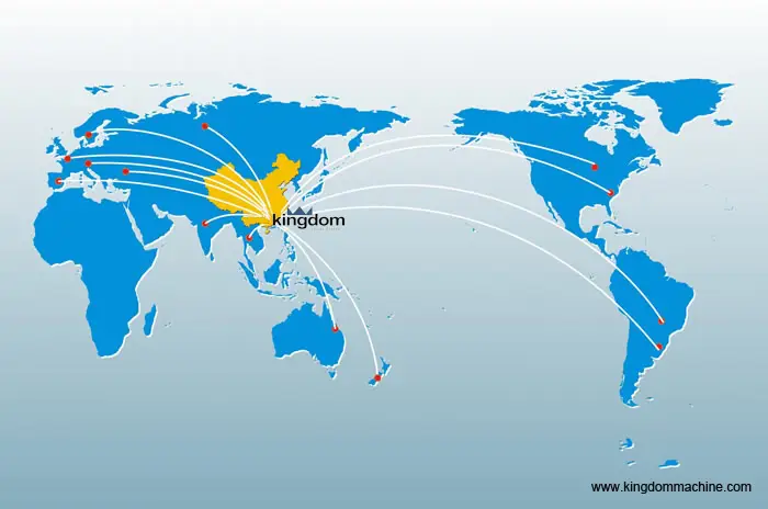 máquinas exportadas para todo o mundo