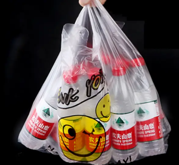 sacola de plásticas tipo camiseta